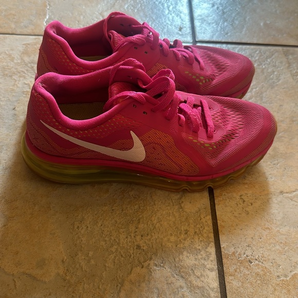 Nike Air Max Women's Pink Yellow Running US Shoes Tennis - Picture 3 of 11